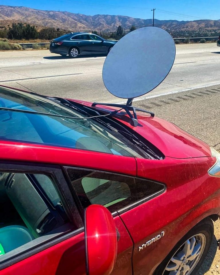 California Man Gets Ticketed for SpaceX Starlink Dish Attached to Car Hood
