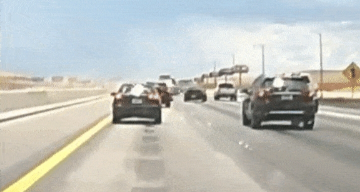 Las Vegas, Accident Leads to Flipping Toyota Highlander in Highway Median