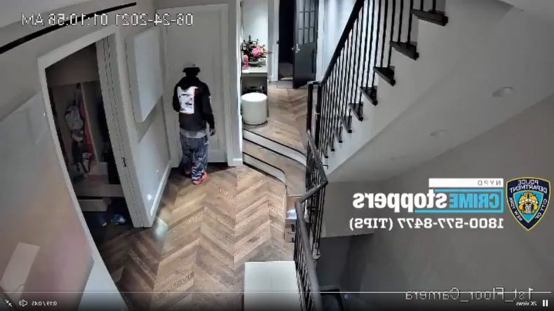 Burglar Enters Inside a Manhattan Home, Captured in CCTV Footage